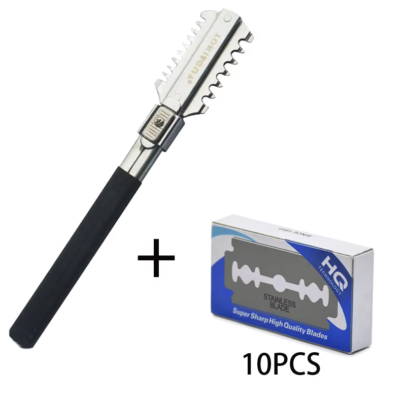 Beard Trimmer - Double-Edge โกนตัดผมมีดโกนมีดใบมีดคู่มือตัดผมเครื่องมือ Beard Trimmer ร้านตัดผมจัดแต่งทรงผมอุปกรณ์เสริมชุดใบมีด