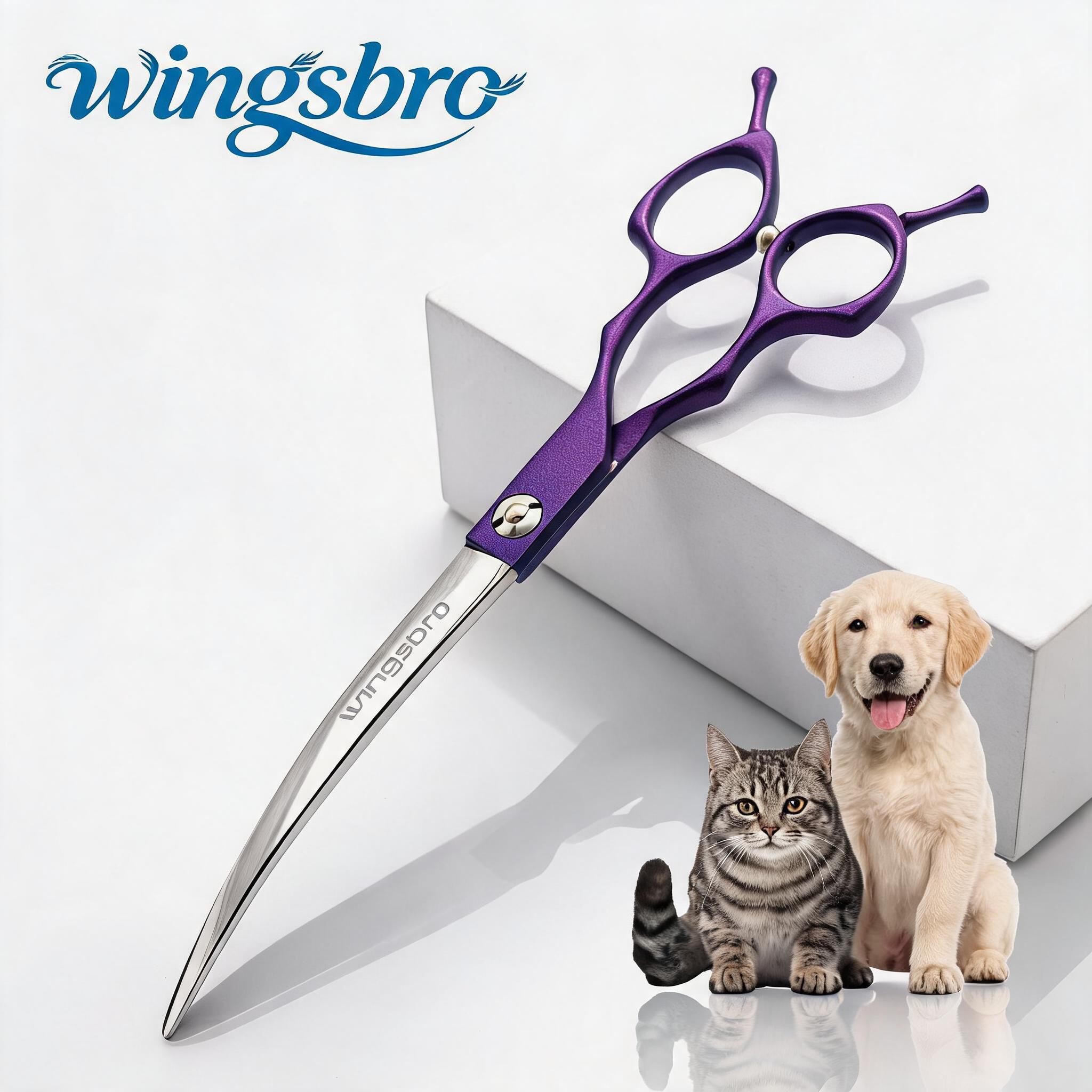 Grooming Scissors - 7 นิ้ว Professional Dog Grooming กรรไกรสัตว์เลี้ยงตัดโค้งคุณภาพสูงสัตว์เลี้ยงแมวกรรไกรออกแบบพิเศษกรรไกรสําหรับสัตว์เลี้ยง