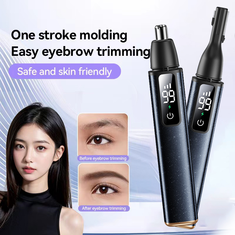 Nose Trimmer - เครื่องตัดขนจมูกไฟฟ้า มอเตอร์ความเร็วสูง เครื่องกำจัดขน ใบมีดโกนขนริมฝีปาก คิ้ว เครื่องตัดขนแบบพกพา
