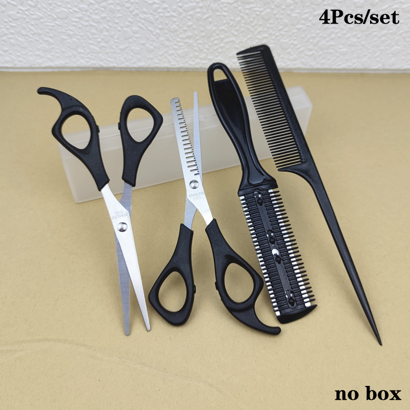 Grooming Scissors - ใหม่【กรรไกรตัดผม 4 ชิ้น กรรไกรตัดผมสำหรับช่างตัดผม กรรไกรซอยผม กรรไกรตัดแต่งทรงผม