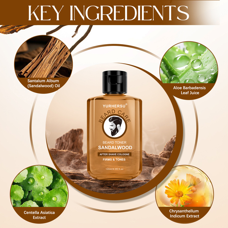 Aftershave - โลชั่นหลังโกนหนวดกลิ่นไม้จันทน์ – โทนเนอร์หลังโกนหนวดที่ให้ความสดชื่นสำหรับผู้ชาย พร้อมกลิ่นไม้จันทน์ บำรุงผิวหลังโกนหนวดทุกวัน