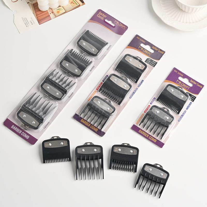 Hair Clipper - ชุดหวีรองตัดผม 1/2/3/4 ชิ้น หวีรองตัดผมที่ทนทาน อุปกรณ์ตัดผมระดับมืออาชีพสำหรับร้านเสริมสวยและใช้ในบ้าน
