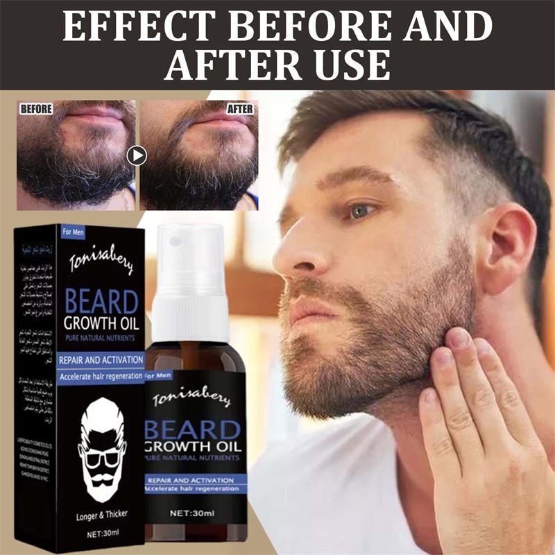 Beard Oil - น้ำมันบำรุงหนวดเครา บาล์มแว็กซ์สำหรับหนวดเครา ผลิตภัณฑ์ลดการหลุดร่วงของเส้นขน ครีมนวดผมแบบไม่ต้องล้างออก สำหรับขนหน้าอก น้ำมันบำรุงหนวด