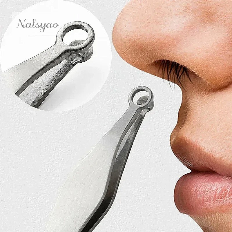 Nose Trimmer - ที่คีบขนจมูกสแตนเลส กรรไกรตัดขนคิ้วและขนบนใบหน้า ที่ตัดแต่งเล็บมือ