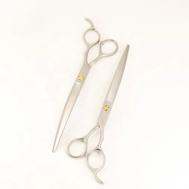 Grooming Scissors - กรรไกรตัดขนสัตว์เลี้ยงคุณภาพสูง ขนาด 7.5 นิ้ว แบบโค้ง ผลิตจากเหล็กกล้าไร้สนิมญี่ปุ่น