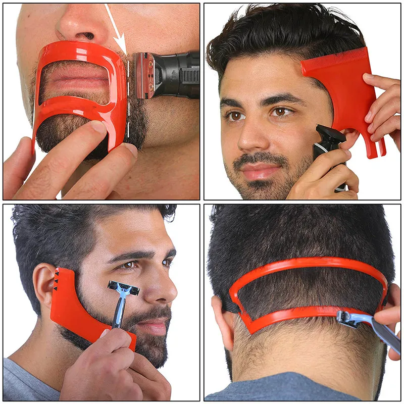2/4Pcs Men's Beard CombsผมTrim - Beard Trimmer บทวิจารณ์และราคา