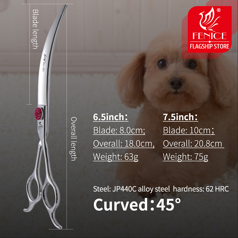 Fenice Pink Diamond Screw Pet  - Grooming Scissors บทวิจารณ์และราคา