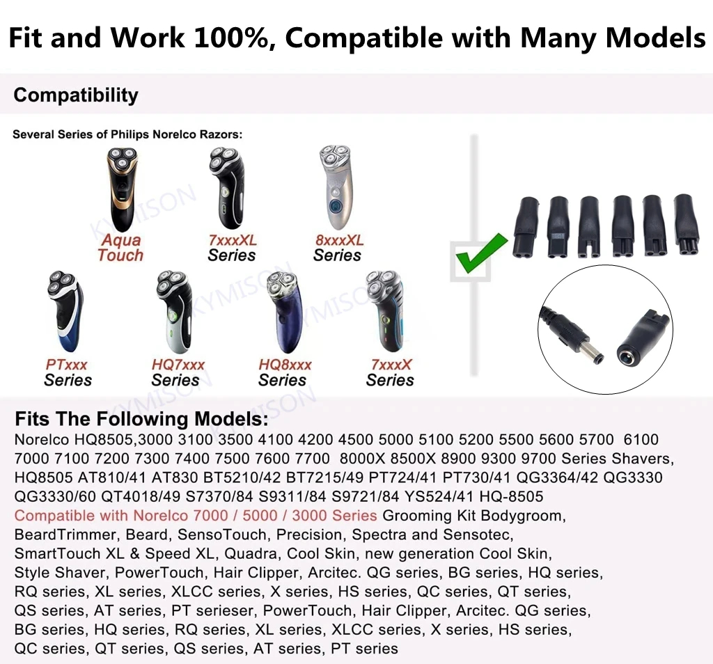 สายชาร์จสำรอง 8 ชิ้น 5V อะแดปเ - Beard Trimmer บทวิจารณ์และราคา