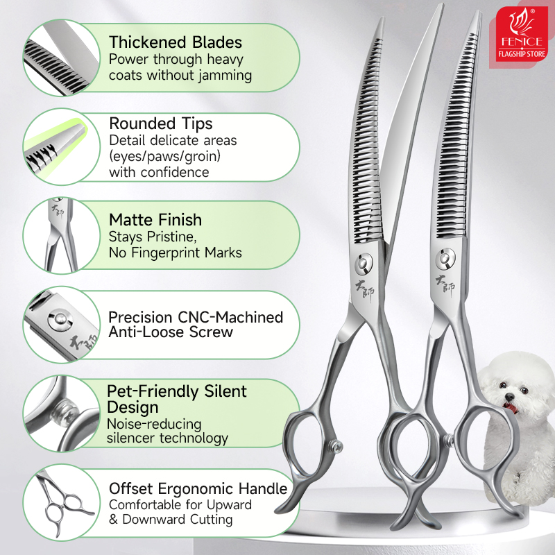 กรรไกรตัดขนสัตว์เลี้ยง Fenice  - Grooming Scissors บทวิจารณ์และราคา
