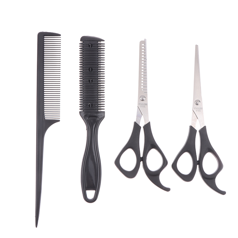 ใหม่【กรรไกรตัดผม 4 ชิ้น กรรไกร - Grooming Scissors บทวิจารณ์และราคา