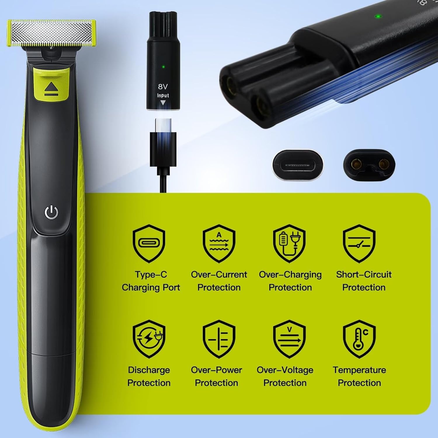 8V HQ850 Type-C เครื่องโกนหนวด - Electric Shaver Rotary บทวิจารณ์และราคา