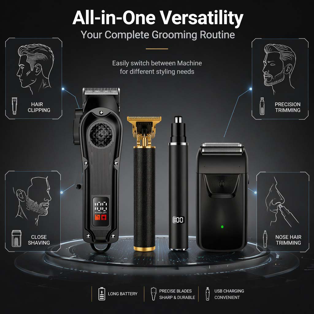 ชุดเครื่องตัดผมชาย 4-in-1 พร้อ - Electric Shaver Rotary บทวิจารณ์และราคา