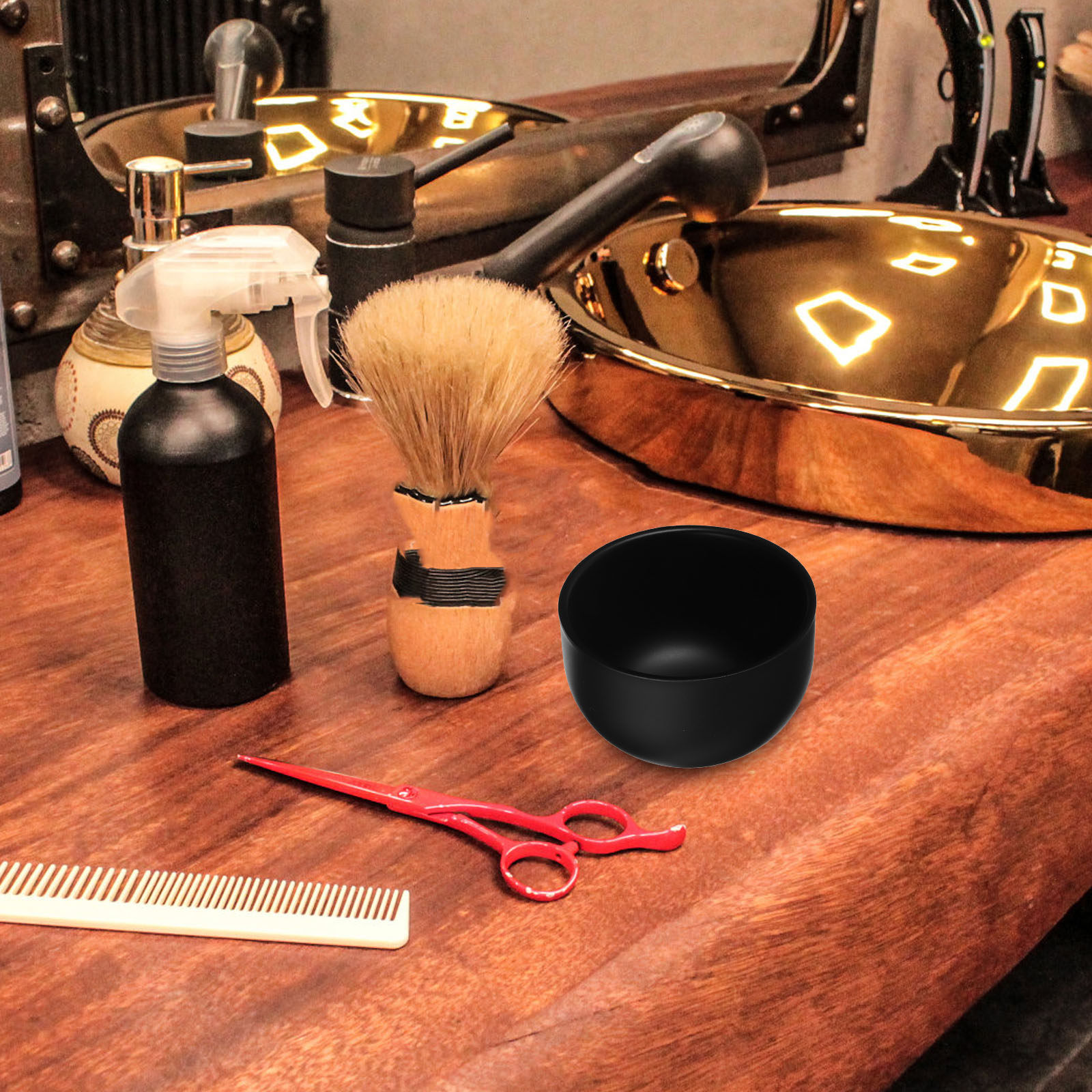 ชามโกนหนวดสแตนเลสสีดำ ดีไซน์สอ - Shaving Cream บทวิจารณ์และราคา