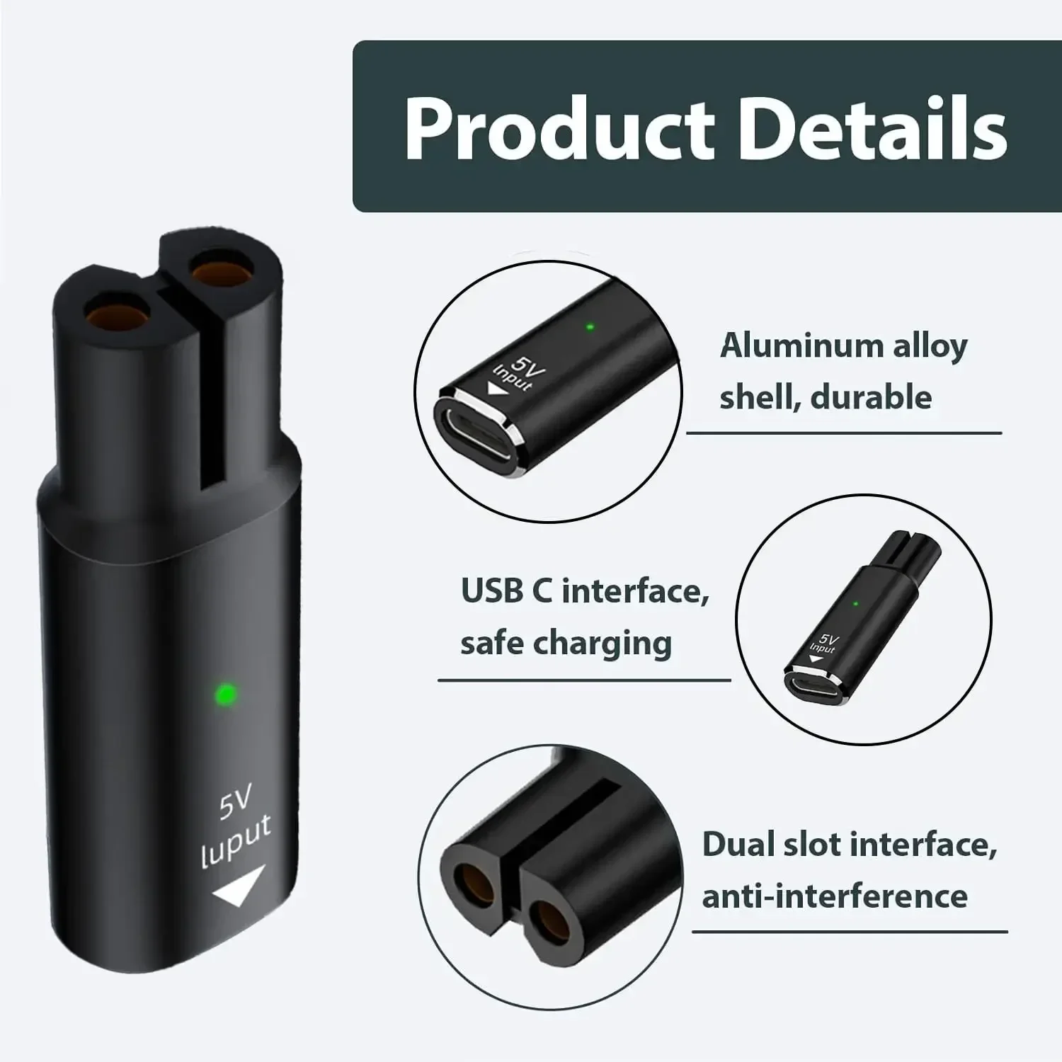 อะแดปเตอร์ชาร์จไฟ Type-C 5V สำ - Body Trimmer บทวิจารณ์และราคา